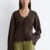 Cardigan in maglia affusolata