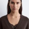 Cardigan in maglia affusolata