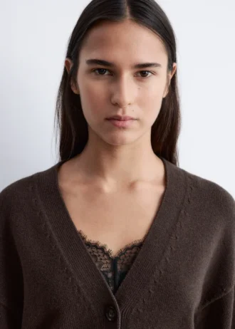 Cardigan in maglia affusolata