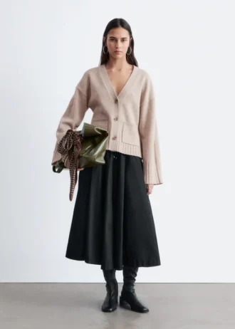 Cardigan in maglia affusolata