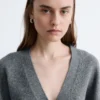 Cardigan in maglia affusolata