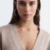 Cardigan in maglia affusolata