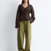 Cardigan in maglia affusolata