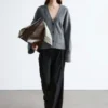 Cardigan in maglia affusolata
