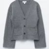 Cardigan in maglia affusolata