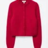 Cardigan in maglia spazzolata