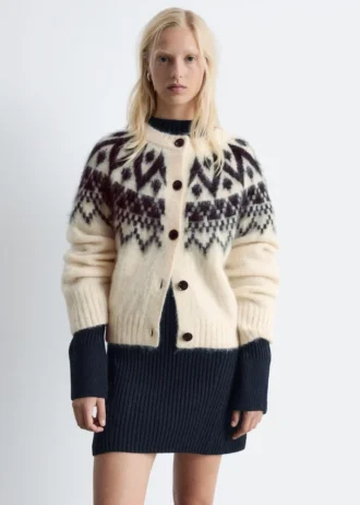 Cardigan in misto mohair
