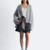 Cardigan in misto mohair spazzolato