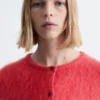 Cardigan in misto mohair spazzolato