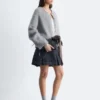 Cardigan in misto mohair spazzolato