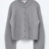 Cardigan in misto mohair spazzolato