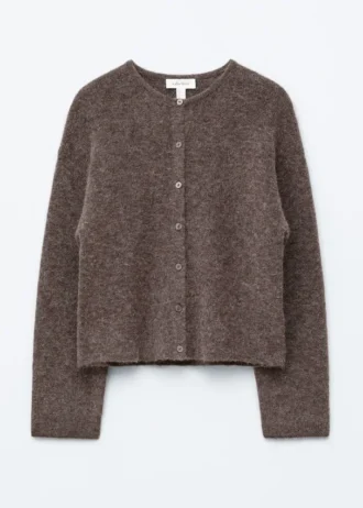 Cardigan lavorato a maglia in misto alpaca