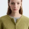 Cardigan lavorato a maglia in misto alpaca