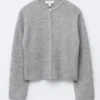 Cardigan lavorato a maglia in misto alpaca