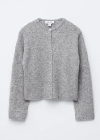 Cardigan lavorato a maglia in misto alpaca