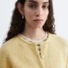 Cardigan lavorato a maglia in misto alpaca