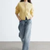 Cardigan lavorato a maglia in misto alpaca