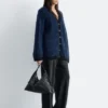 Cardigan oversize in misto mohair