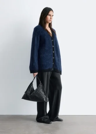 Cardigan oversize in misto mohair
