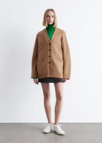 Cardigan oversize in misto mohair
