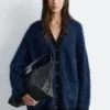 Cardigan oversize in misto mohair