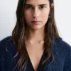 Cardigan oversize in misto mohair
