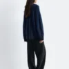 Cardigan oversize in misto mohair