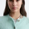 Cardigan spazzolato in misto mohair