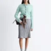 Cardigan spazzolato in misto mohair