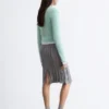 Cardigan spazzolato in misto mohair