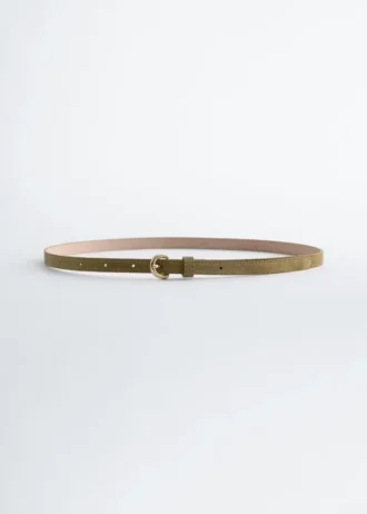 Cintura sottile in pelle scamosciata