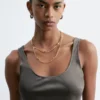 Collana a doppia catena con pietre