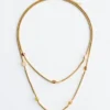 Collana a doppia catena con pietre