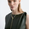 Collana a laccio con catena a serpente