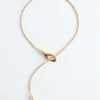 Collana a laccio con catena a serpente