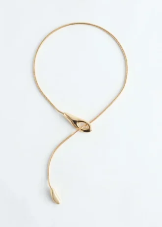 Collana a laccio con catena a serpente