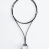 Collana in pelle con ciondolo ad anello
