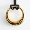 Collana in pelle con ciondolo ad anello