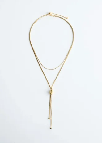 Collana Lariat con dettaglio a nodo