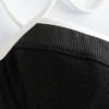 Costume da bagno a costine con bordi a contrasto