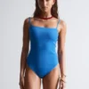 Costume da bagno con bordi a contrasto
