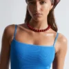 Costume da bagno con bordi a contrasto