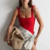 Costume da bagno con fiocchi testurizzati