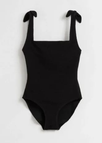 Costume da bagno con fiocchi testurizzati