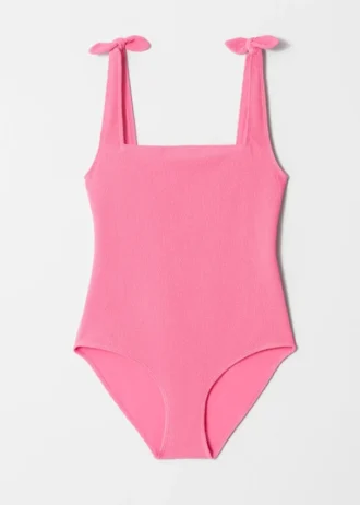 Costume da bagno con fiocchi testurizzati