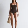 Costume da bagno con fiocchi testurizzati