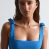 Costume da bagno con fiocchi testurizzati