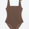 Costume da bagno con fiocchi testurizzati