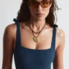 Costume da bagno con fiocchi testurizzati