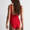 Costume da bagno con fiocchi testurizzati